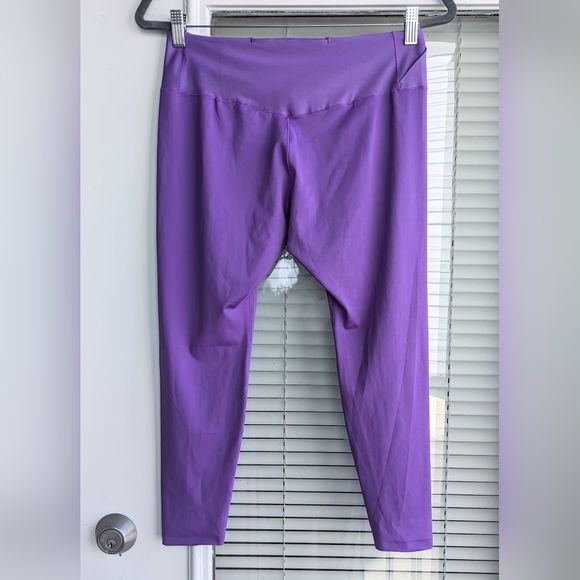Nike One Luxe Icon Clash Mid-Rise Crop Training Tights Purple Size L - Picture 8 of 16